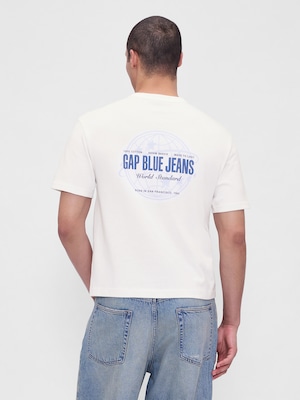 ヘビーウェイト クロップド グラフィックTシャツ