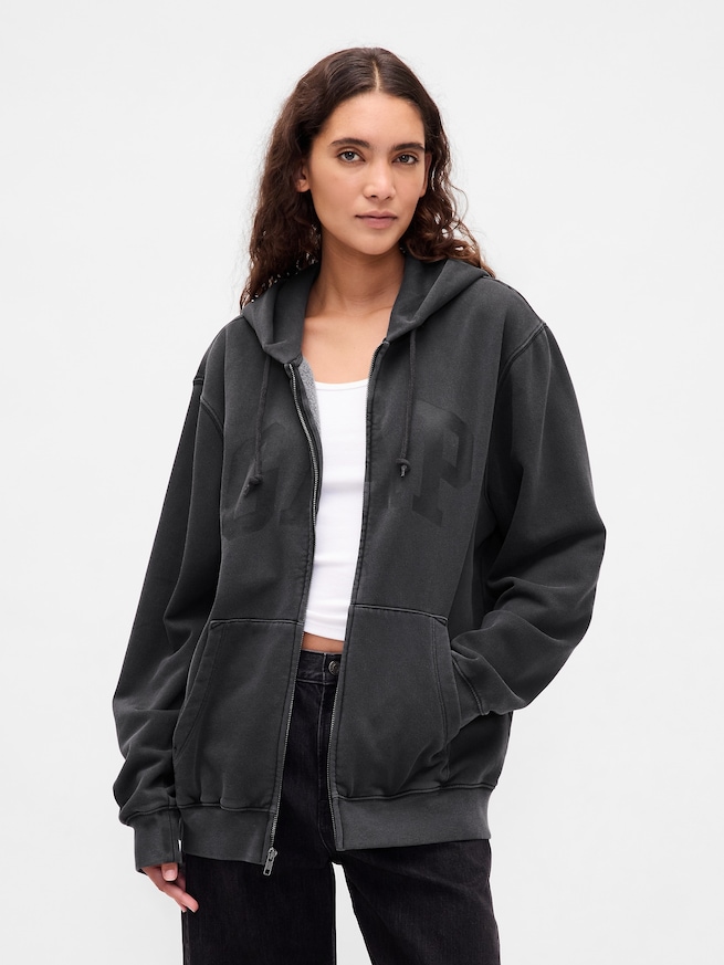 GAPアーチロゴ フルジップ パーカー(ユニセックス)-0