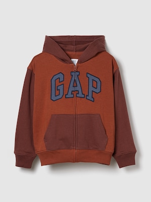 リラックスフィット GAPロゴ カラーブロック ジップアップパーカー (キッズ)