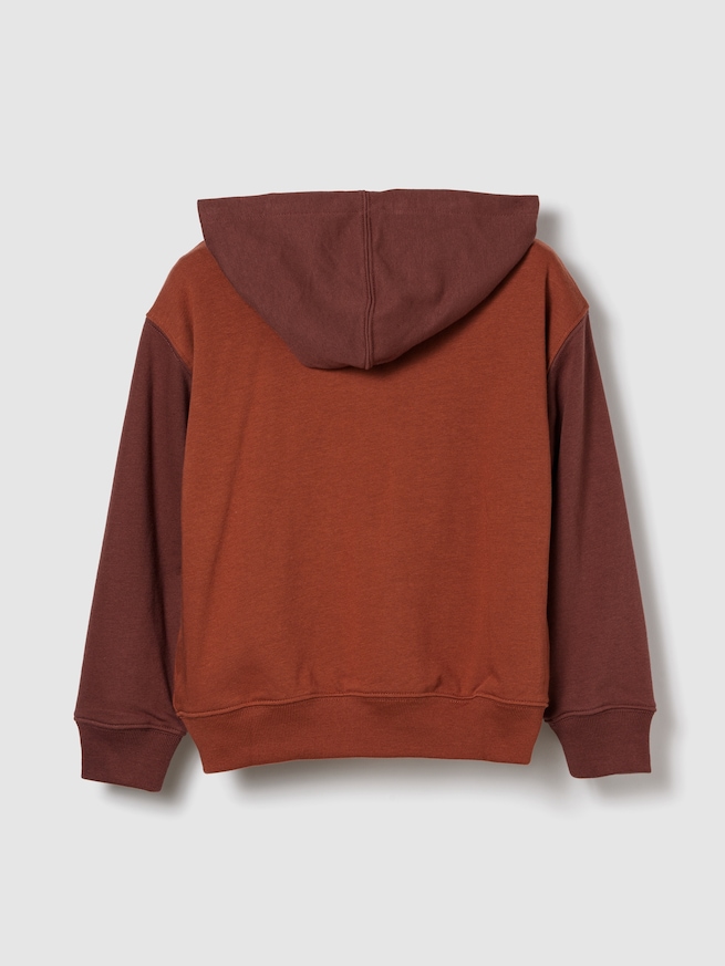 リラックスフィット GAPロゴ カラーブロック ジップアップパーカー (キッズ)-1