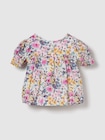 スモッキングギャザー フローラルトップス (幼児)-1