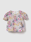 スモッキングギャザー フローラルトップス (幼児)-0