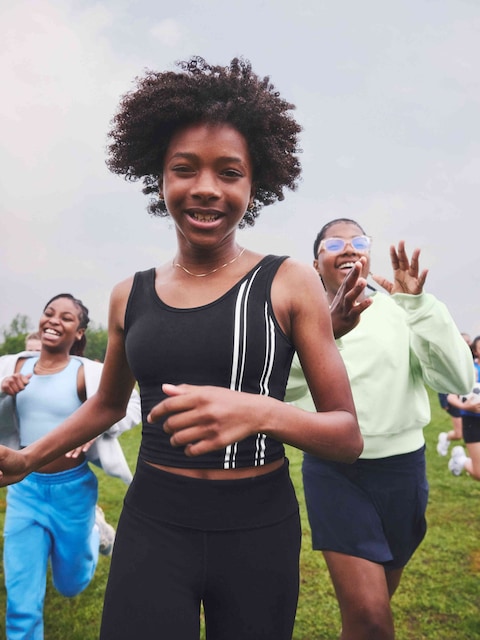 Athleta Girl Scoop Longline Graphic Bra