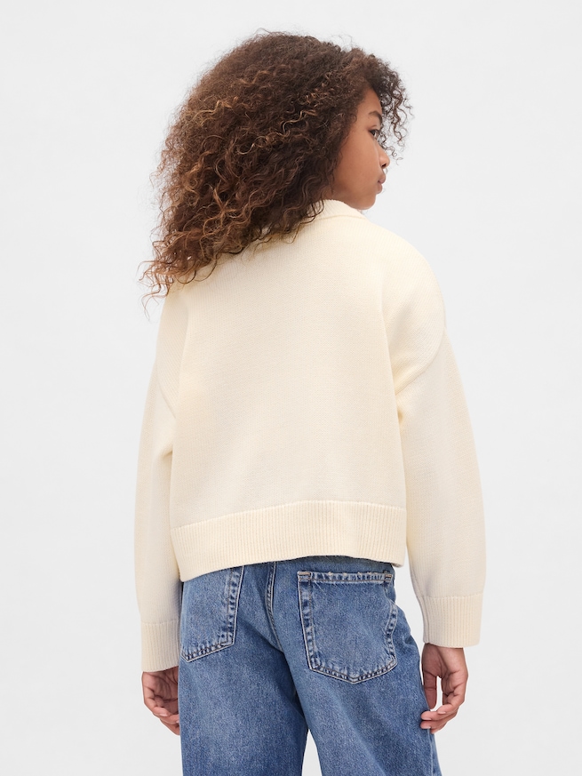 ボクシー Vネックセーター (キッズ)-2