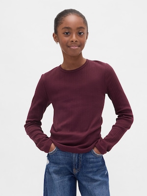 リブTシャツ (キッズ)