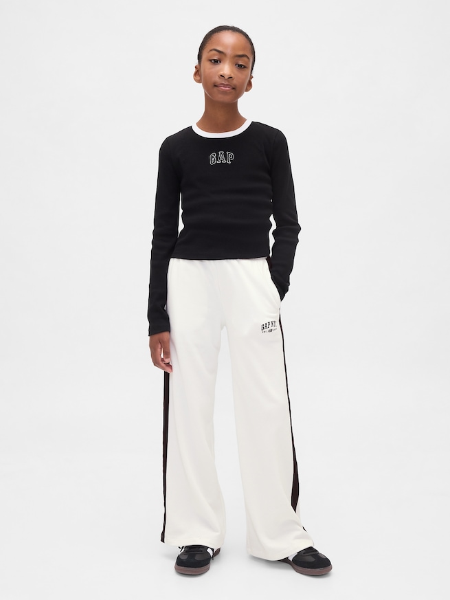 ヴィンテージソフト GAPロゴ バギースウェットパンツ (キッズ)-0