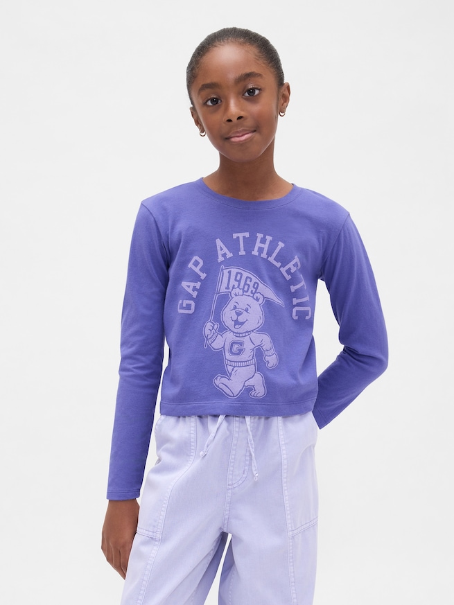 リラックスフィット グラフィック ロゴTシャツ (キッズ)-0