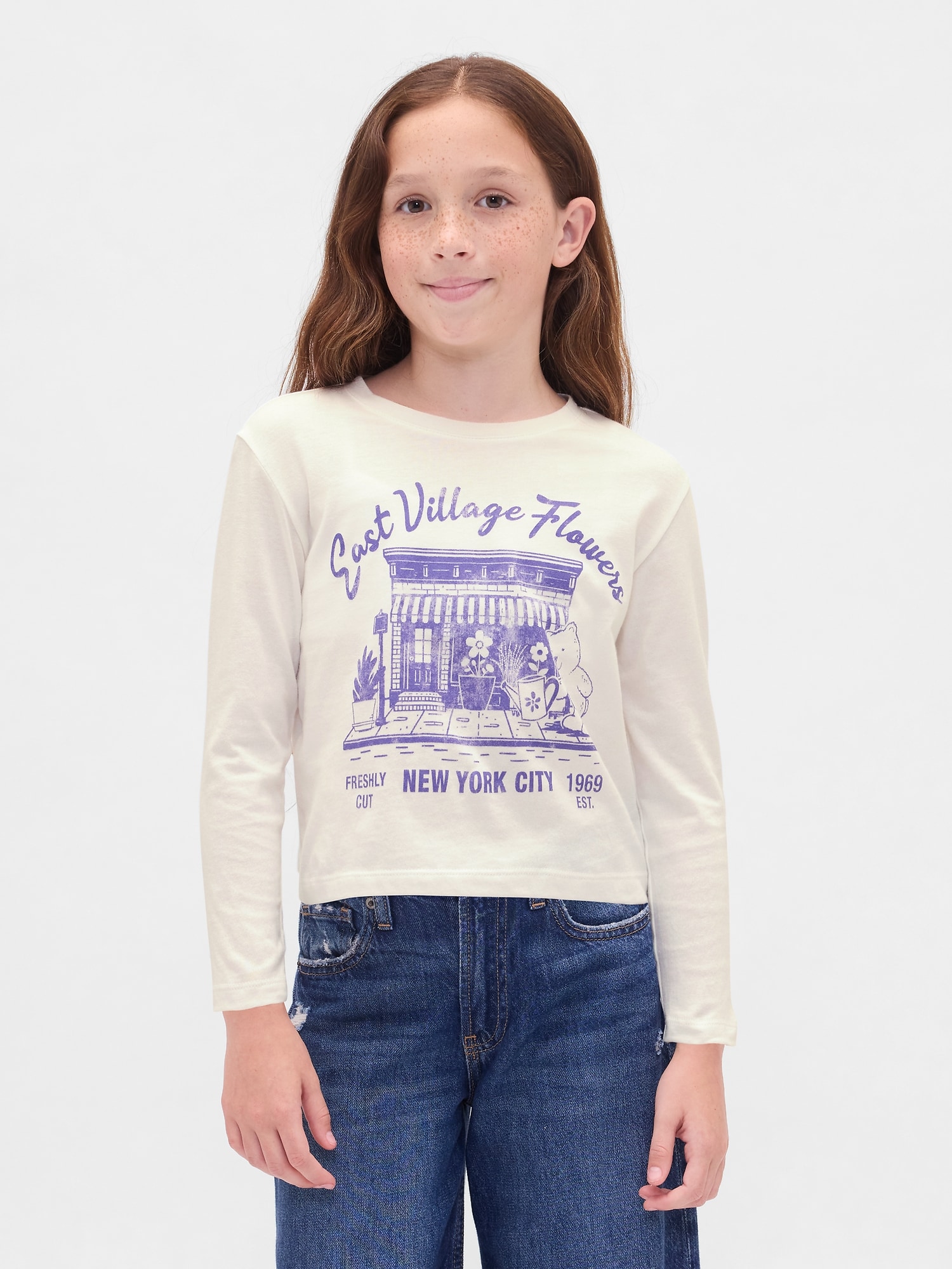 リラックスフィット グラフィック ロゴTシャツ (キッズ)-0