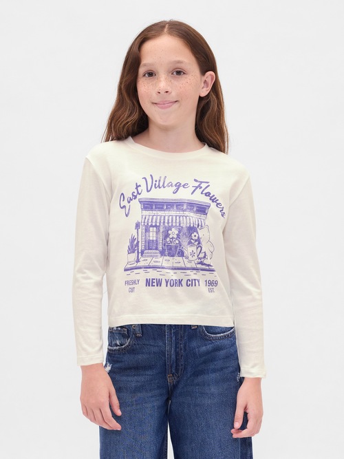 リラックスフィット グラフィック ロゴTシャツ (キッズ)