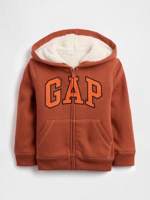 babyGap GAPロゴ ボア ジップアップパーカー