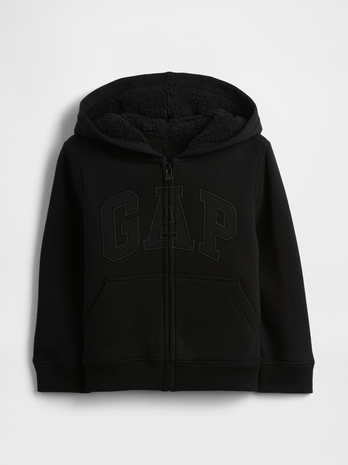 babyGap GAPロゴ ボア ジップアップパーカー
