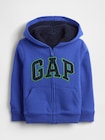 babyGap GAPロゴ ボア ジップアップパーカー-0