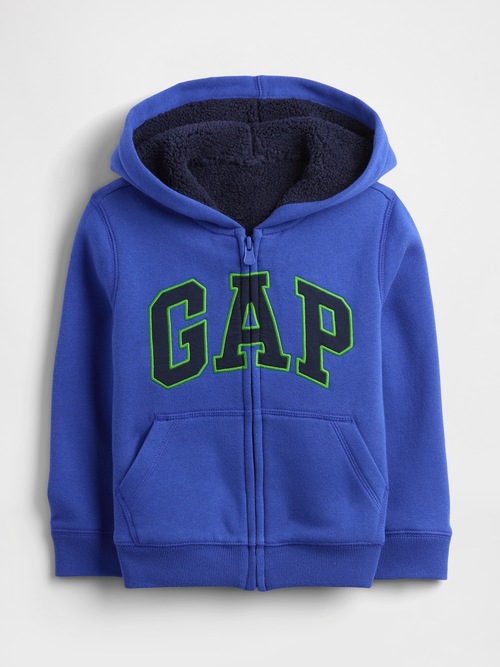 babyGap GAPロゴ ボア ジップアップパーカー