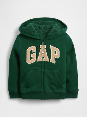 babyGap GAPロゴ ボア ジップアップパーカー