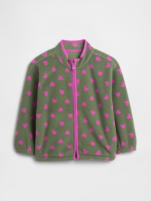 babyGap プリント フリース ジップアップ スウェットシャツ