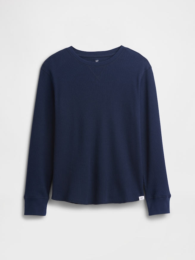 ワッフルニットTシャツ (キッズ)-0