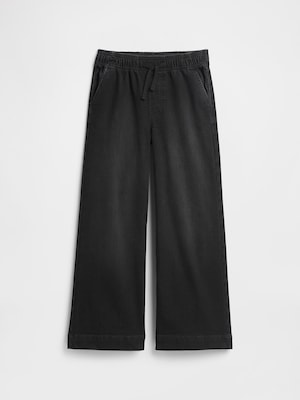 プルオン ワイドスウェットデニムパンツ (キッズ)