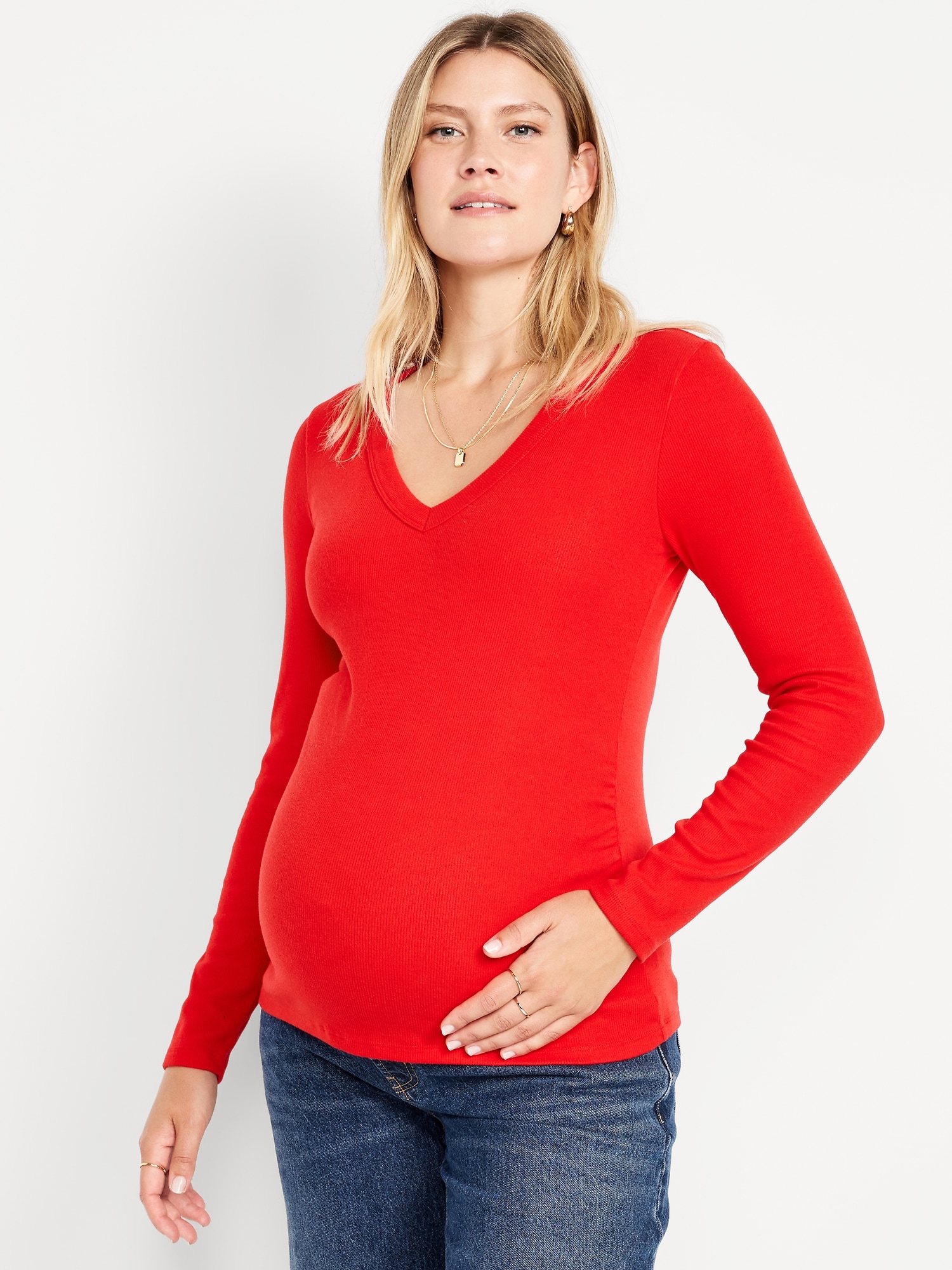 Maternity Cozy Snug V-Neck T-Shirt