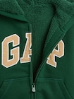 babyGap GAPロゴ ボア ジップアップパーカー-2