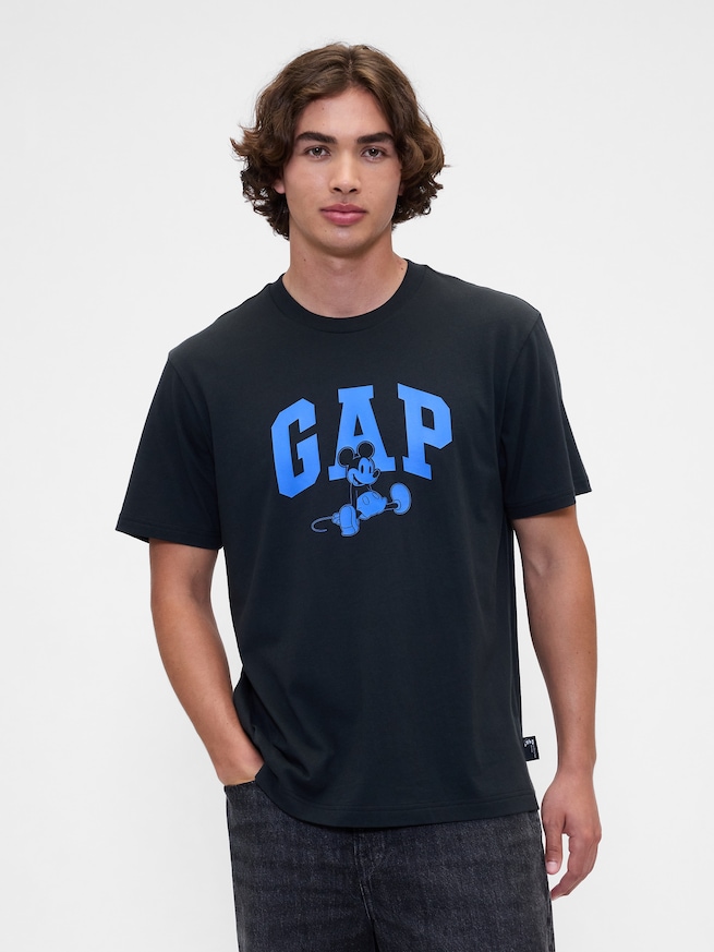 Gap × ディズニー エブリディ ソフト リラックス GAPロゴ Tシャツ-0