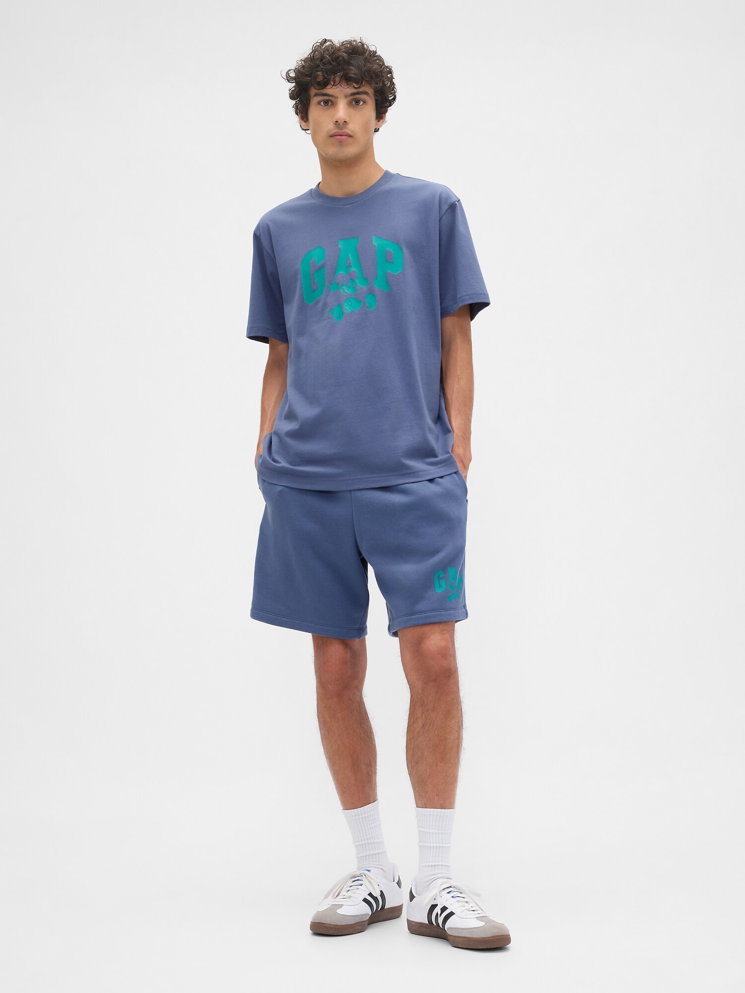 Gap × ディズニー エブリディ ソフト リラックス GAPロゴ Tシャツ-2