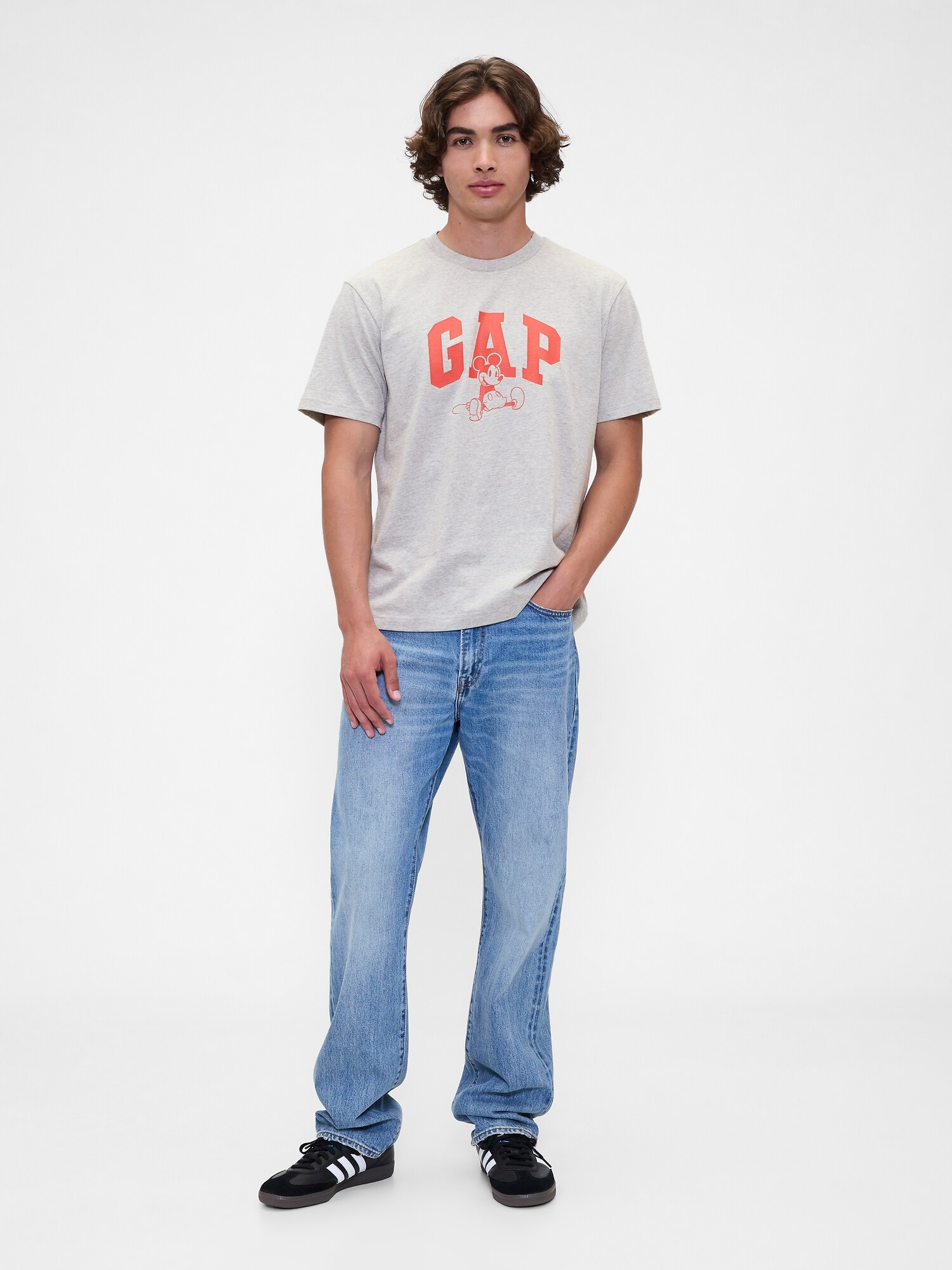 Gap × ディズニー エブリディ ソフト リラックス GAPロゴ Tシャツ-2