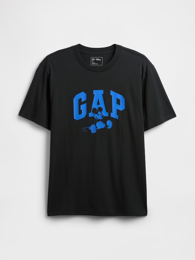Gap × ディズニー エブリディ ソフト リラックス GAPロゴ Tシャツ-3