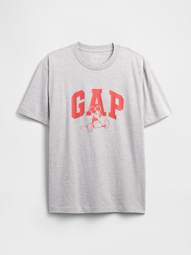 Gap × ディズニー エブリディ ソフト リラックス GAPロゴ Tシャツ-3