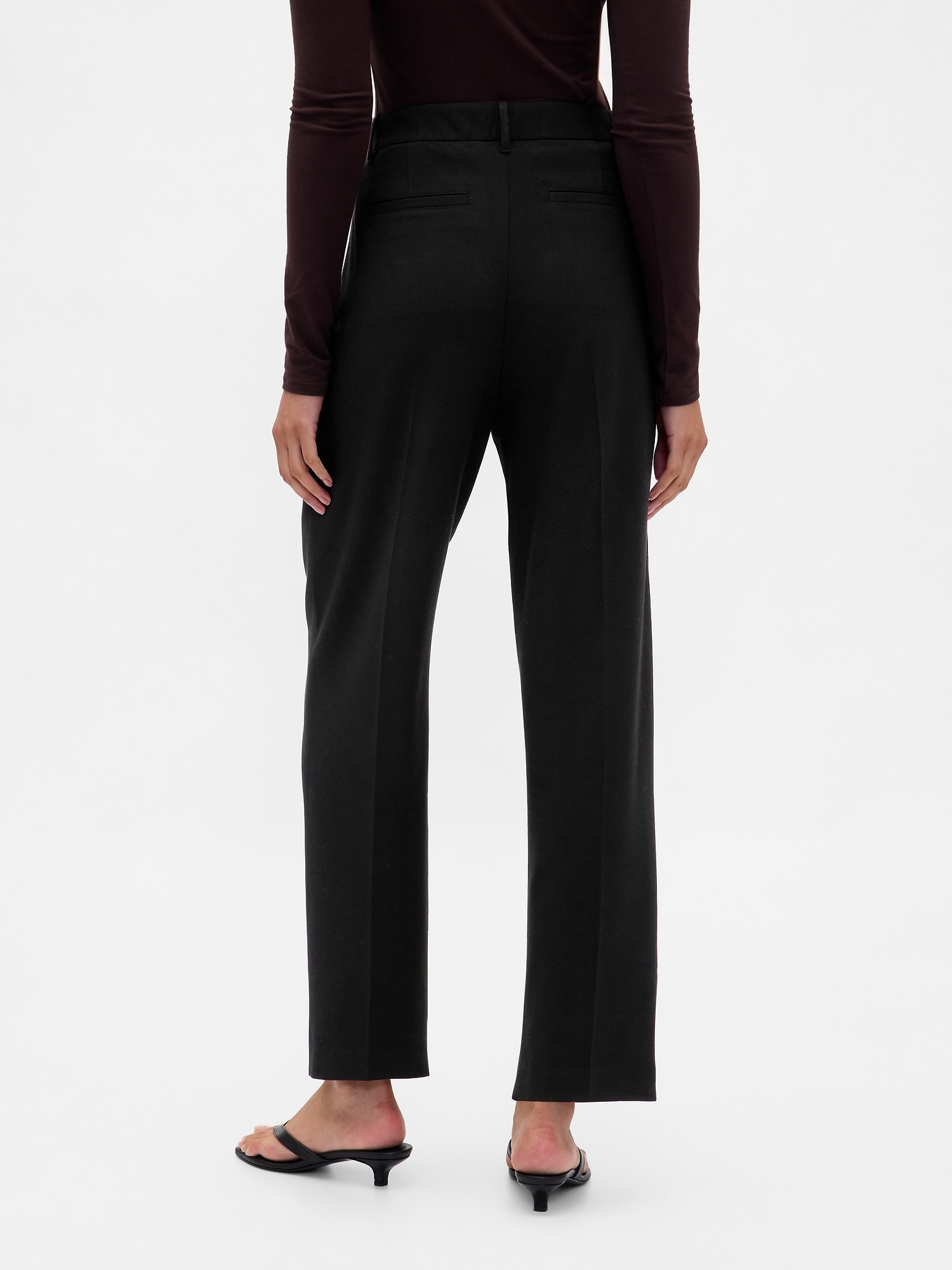 365 High Rise Brushed Twill Taper Ankle Trousers