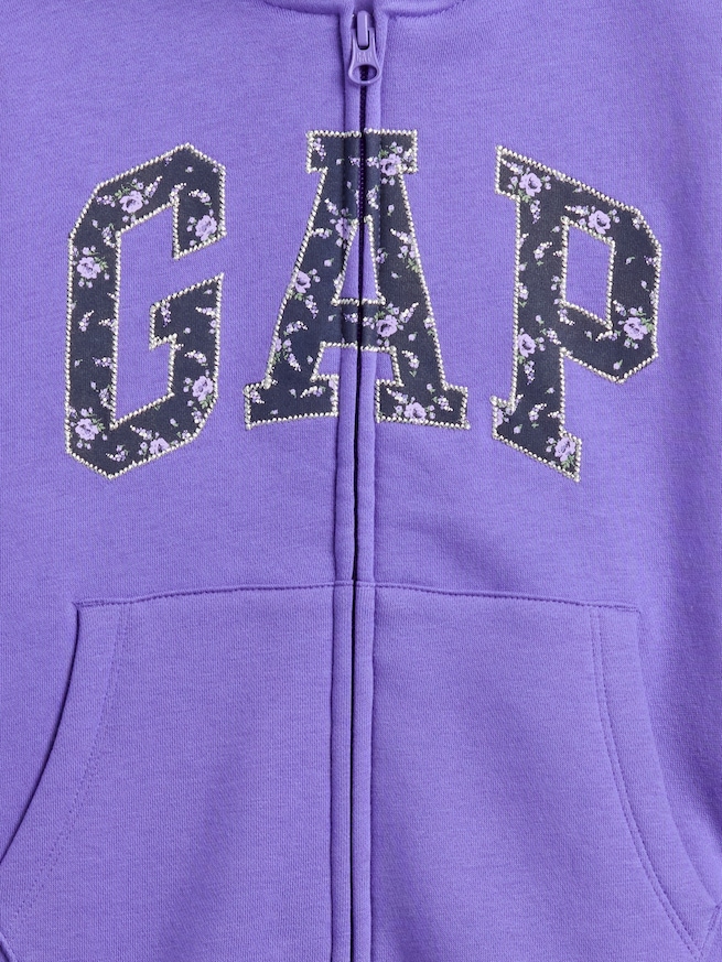 ヴィンテージソフト GAPロゴ ジップアップパーカー (キッズ)-4