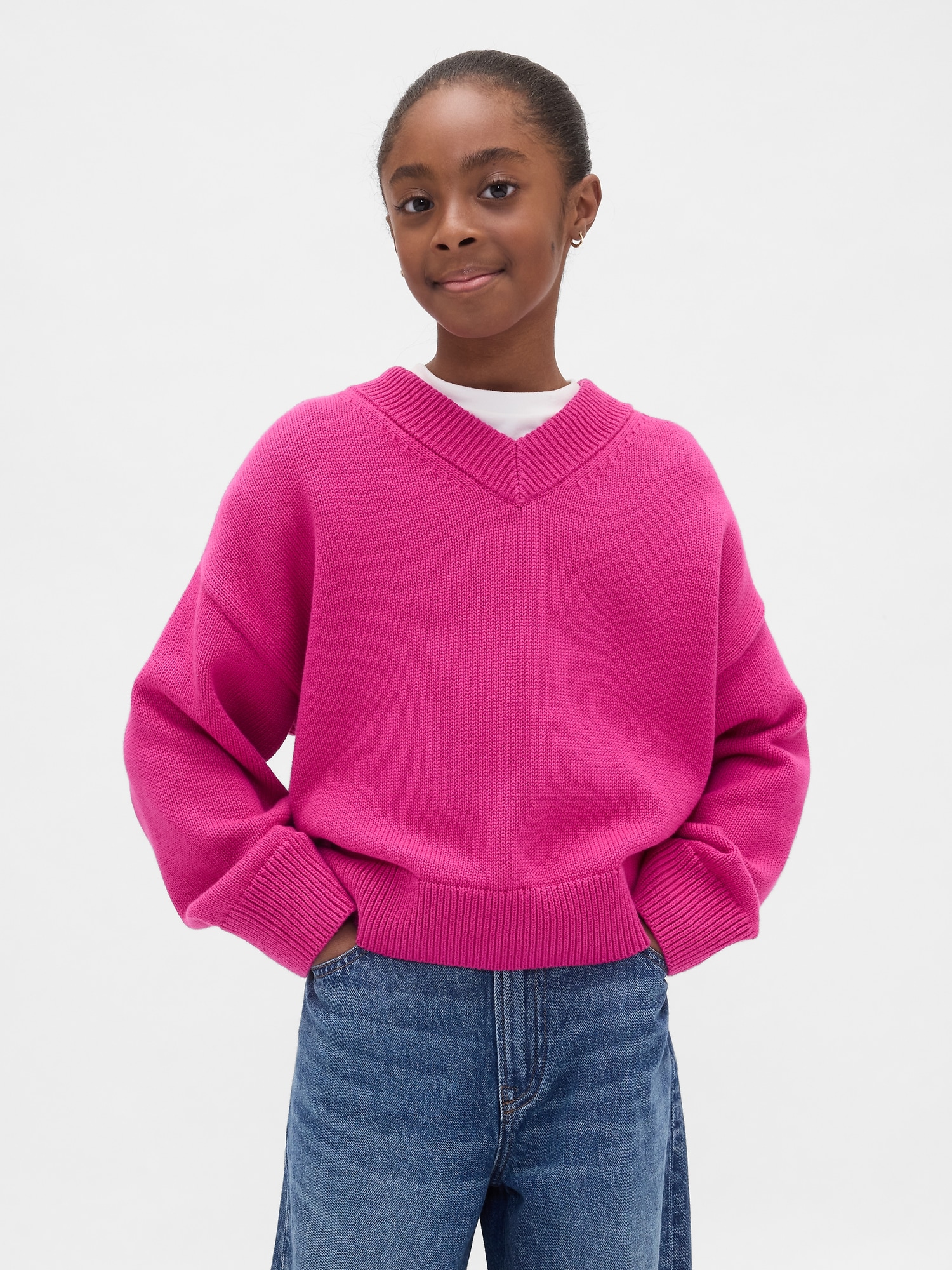 Gap ボクシー Vネックセーター (キッズ) Gap ボクシー Vネックセーター (キッズ)