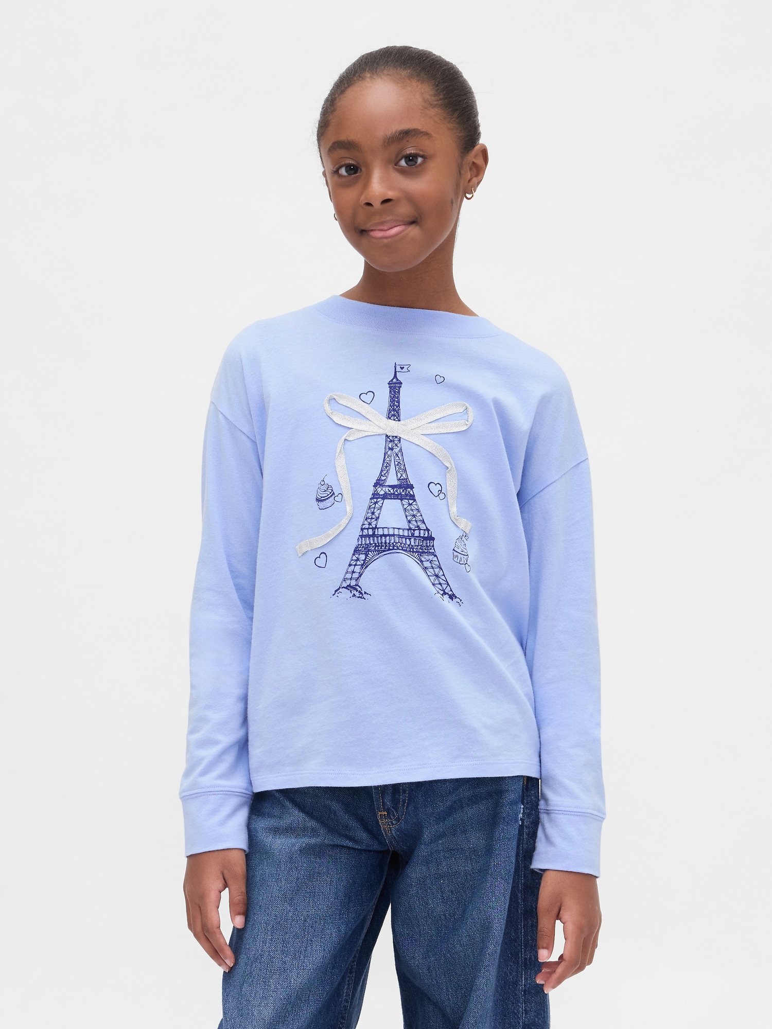 GapKids オーバーサイズ グラフィックTシャツ (キッズ)-0