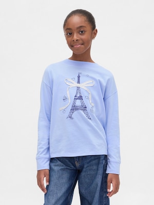 GapKids オーバーサイズ グラフィックTシャツ (キッズ)