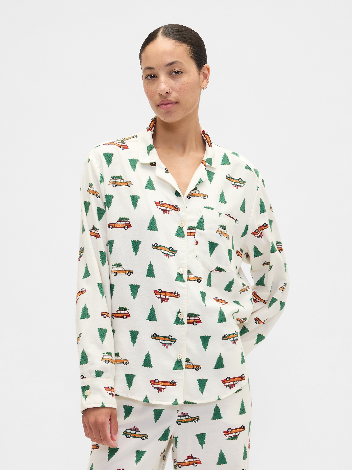Relaxed Flannel Sleep Shirt