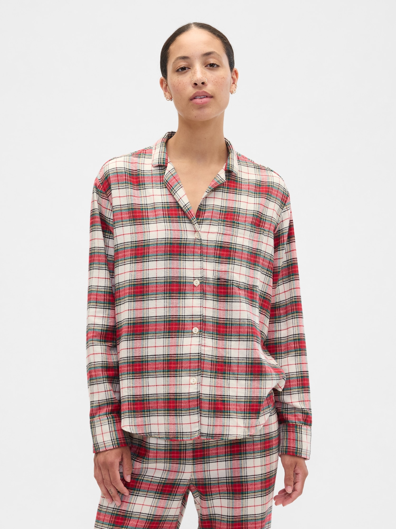 Relaxed Flannel Sleep Shirt