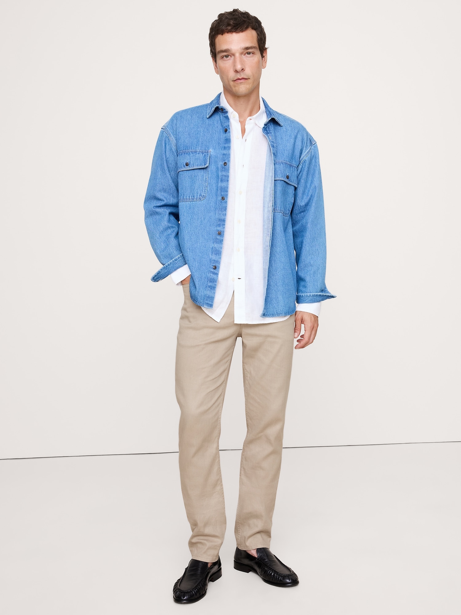 Slim Linen-Cotton Traveler Pant