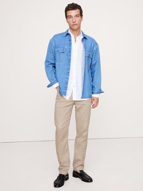 Slim Linen-Cotton Traveler Pant