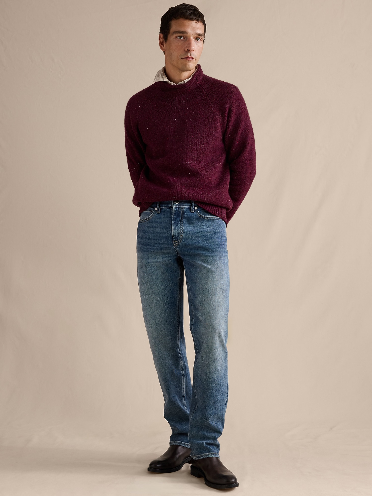 JEAN VOYAGEUR LUXUEUX À COUPE DROITE