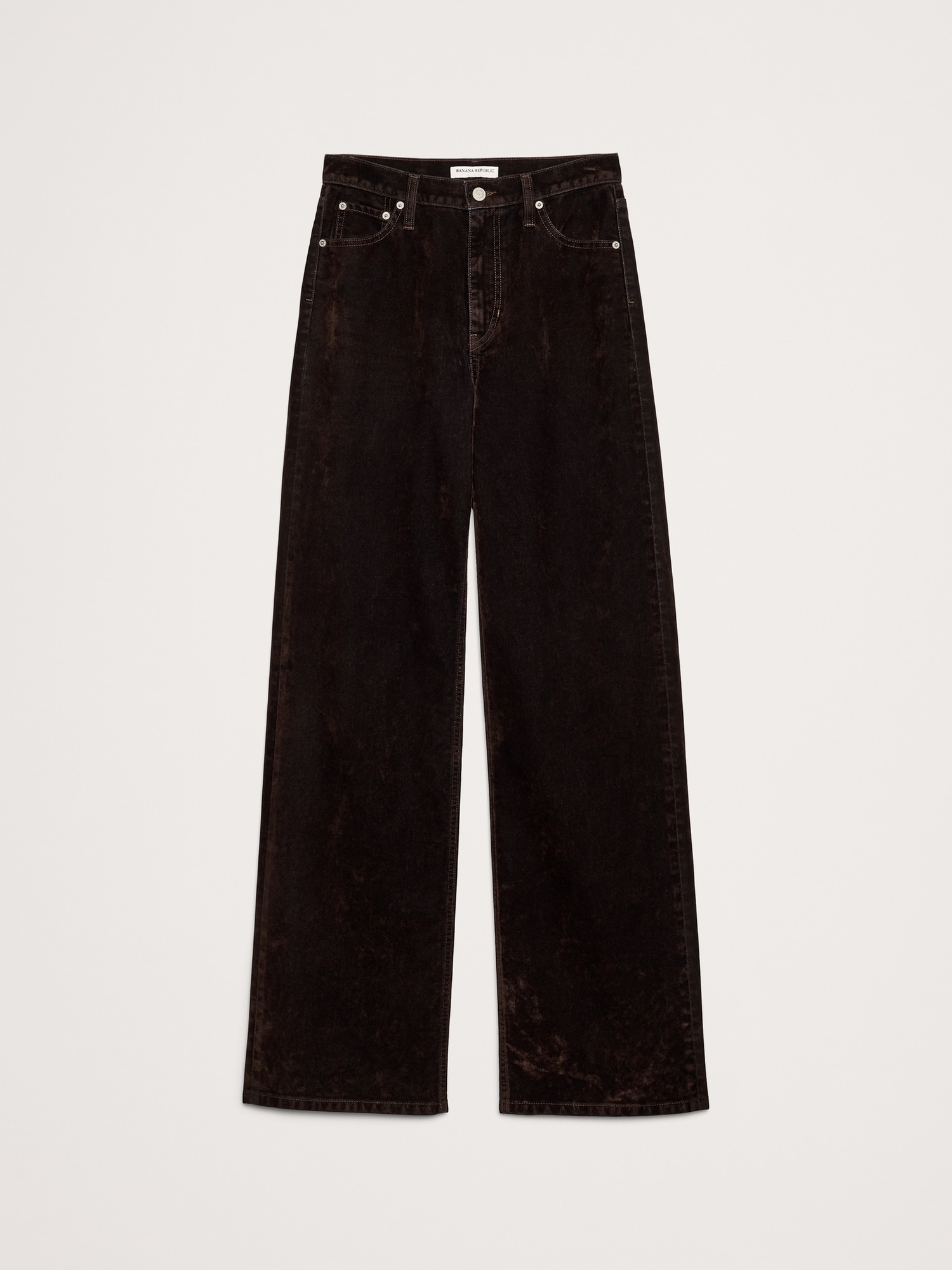 The Icon Classic Wide-Leg Flocked Jean