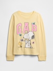 GapKids | ピーナッツ オーバーサイズ GAPロゴ Tシャツ-0