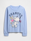 GapKids | ピーナッツ オーバーサイズ GAPロゴ Tシャツ-0