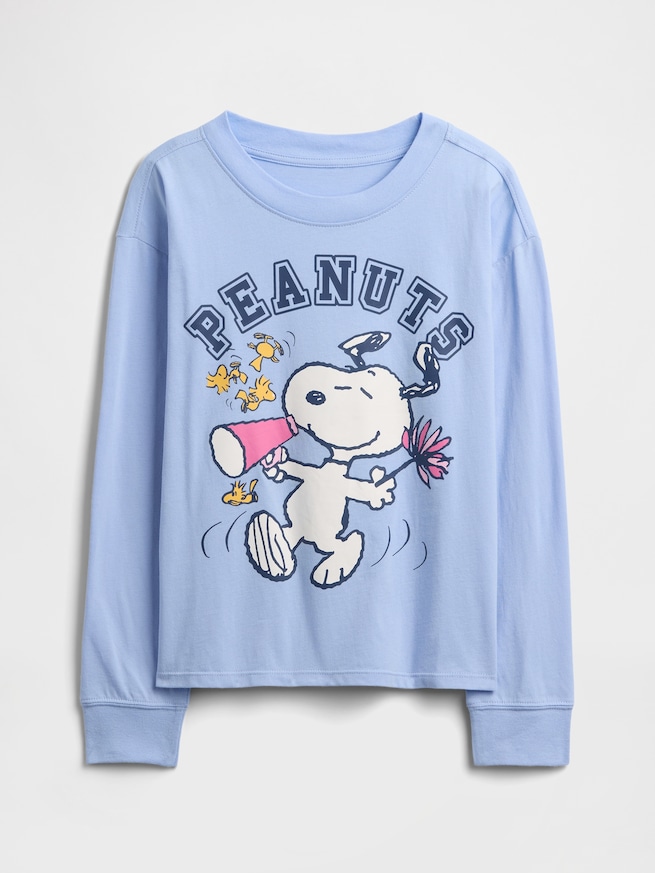 GapKids | ピーナッツ オーバーサイズ GAPロゴ Tシャツ-0
