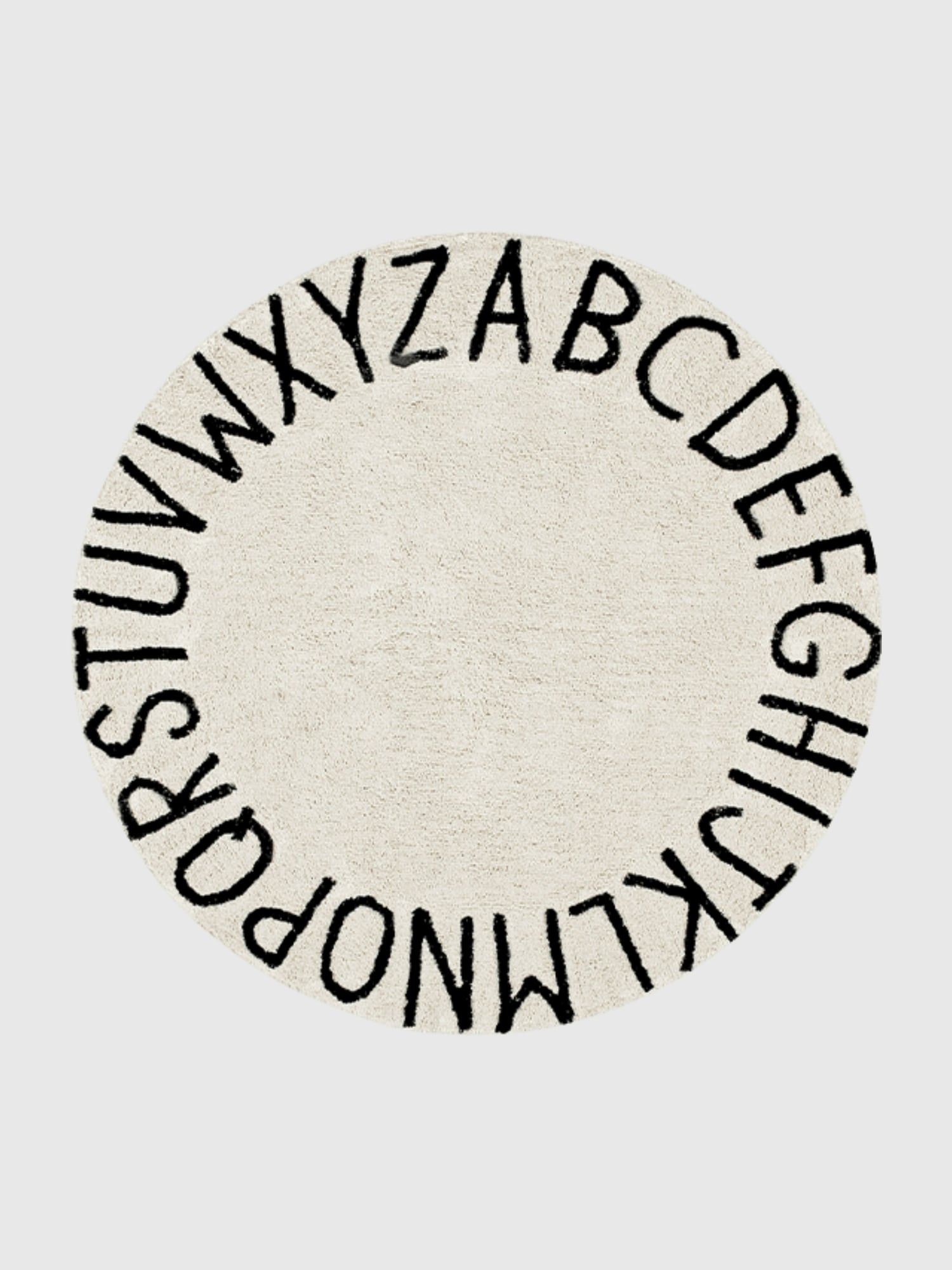 Lorena Canals Washable Rug ABC Natural Black