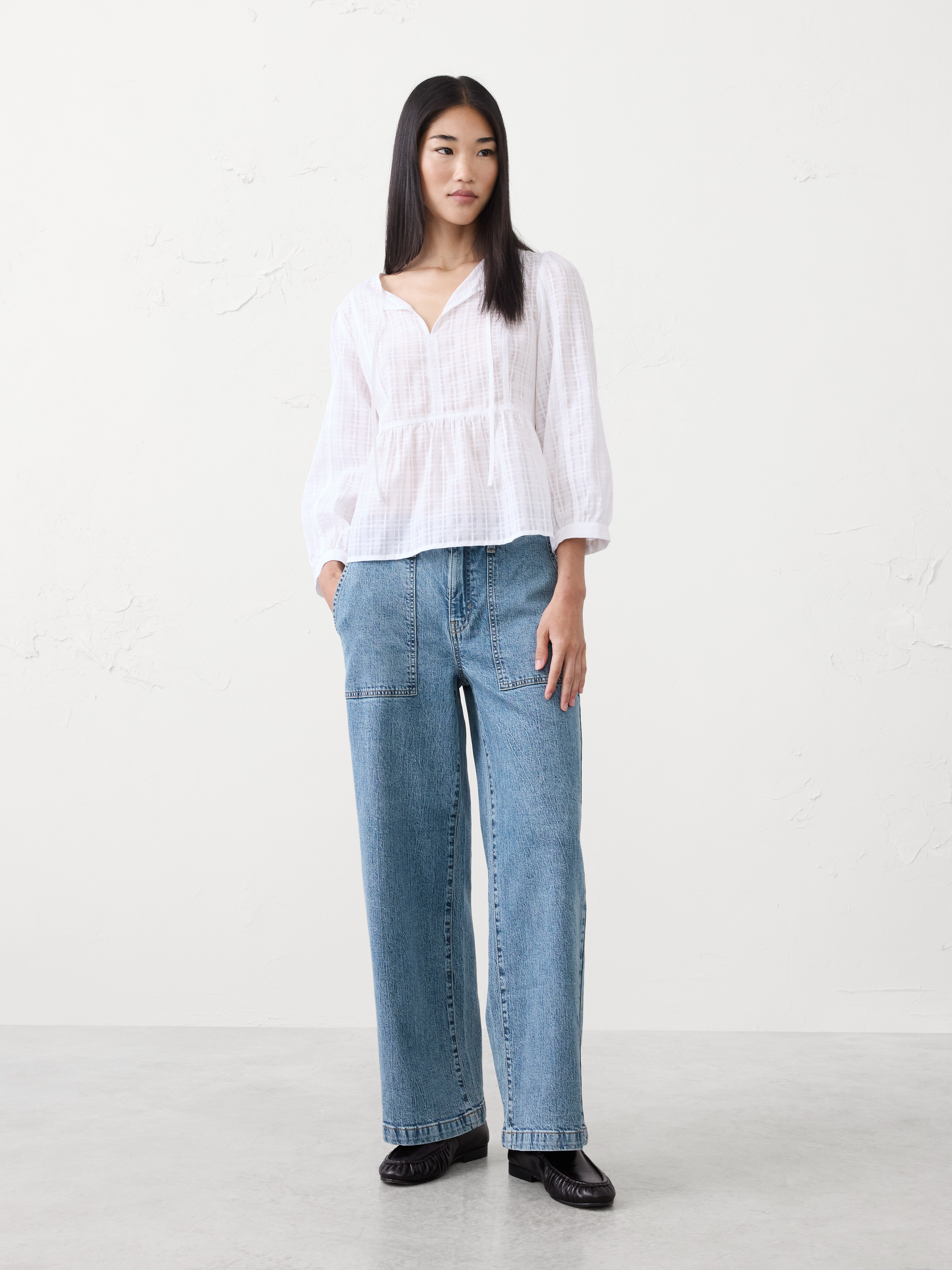 Wide-Leg High-Rise Utility Jean | Banana Republic Factory