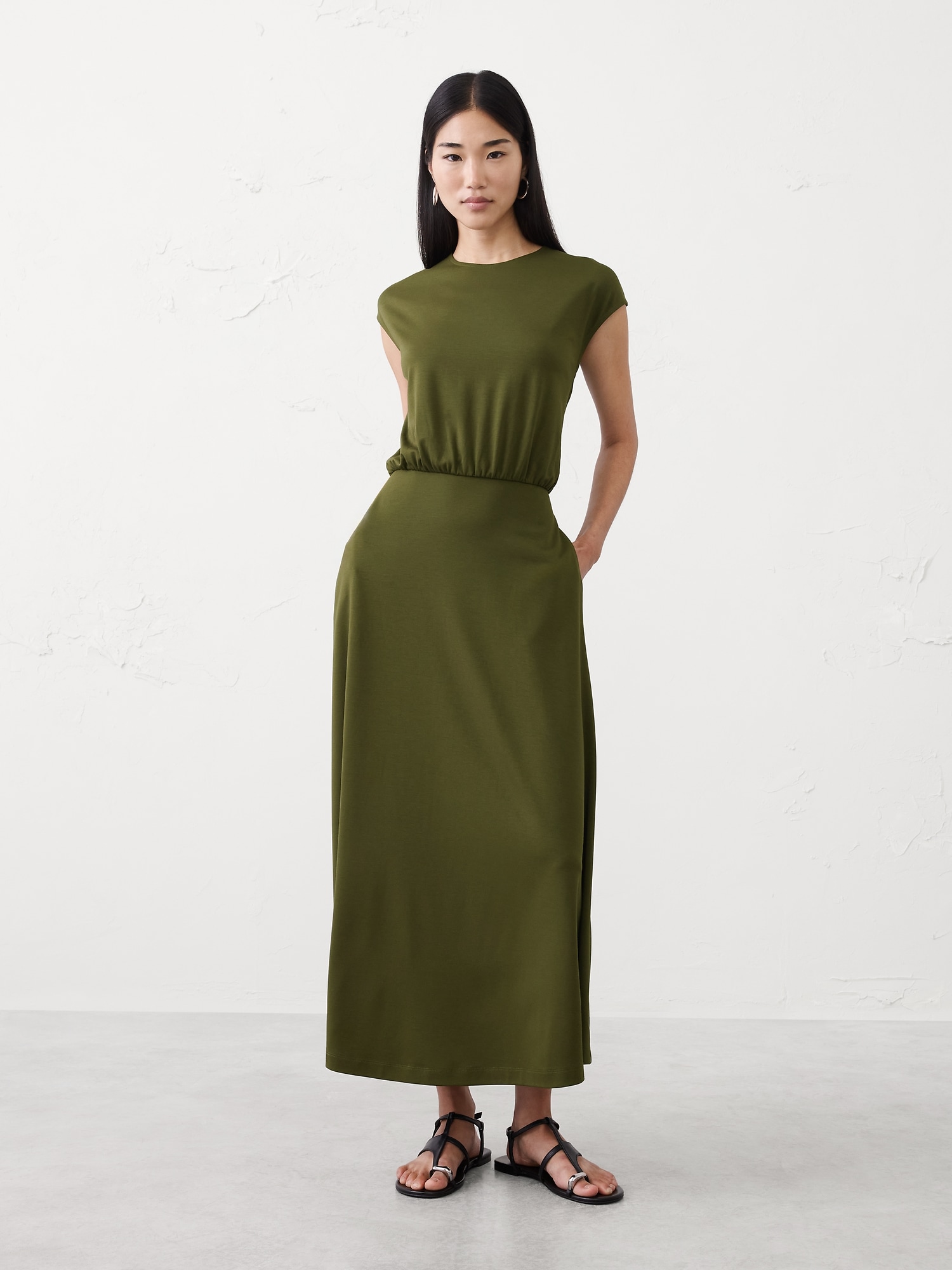 ponte knit midi dress Knit Ponte Midi Dress