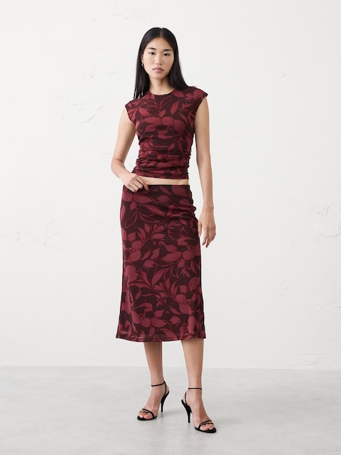Mesh Midi Skirt