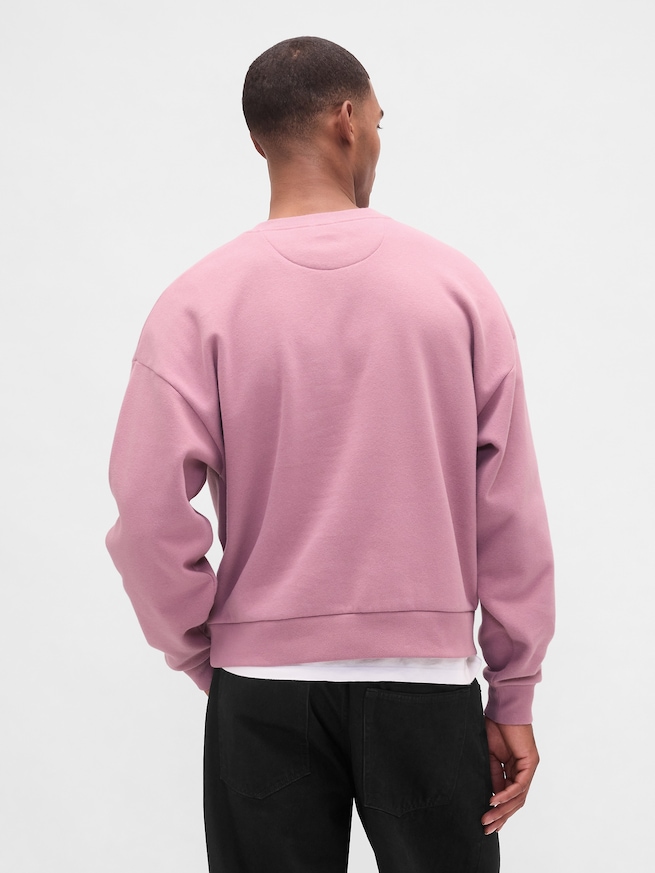 ヴィンテージソフト オーバーサイズ クロップド スウェットシャツ-2