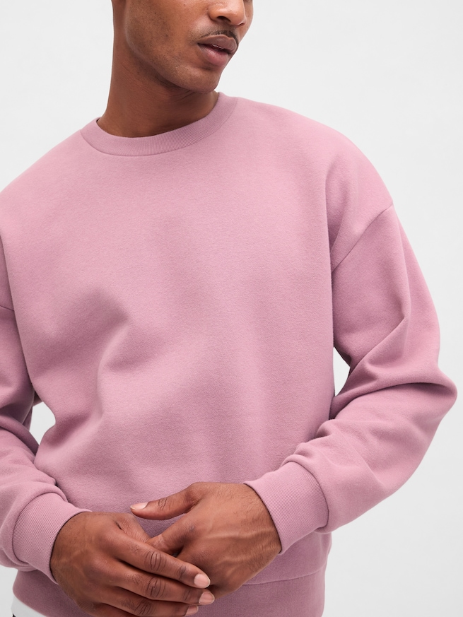 ヴィンテージソフト オーバーサイズ クロップド スウェットシャツ-3