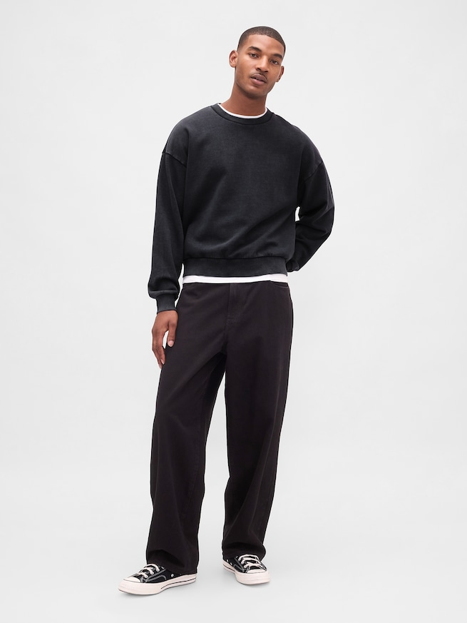 ヘビーウェイト クロップド スウェットシャツ-1