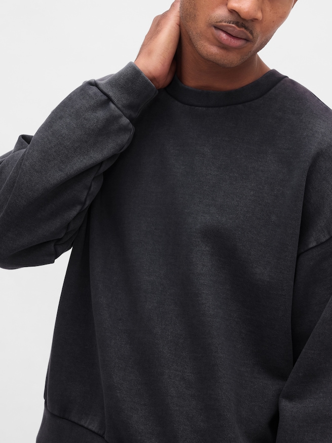 ヘビーウェイト クロップド スウェットシャツ-3